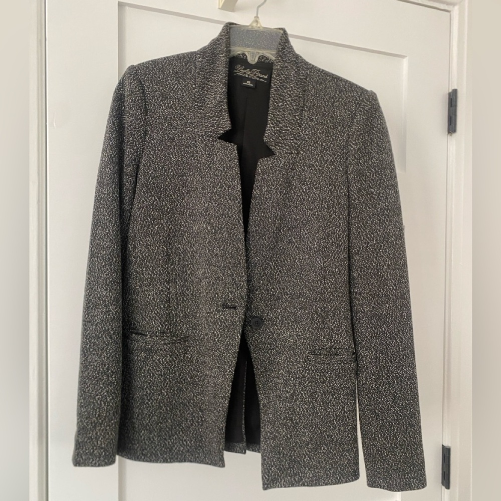 XS textured fitted Lucky Brand blazer